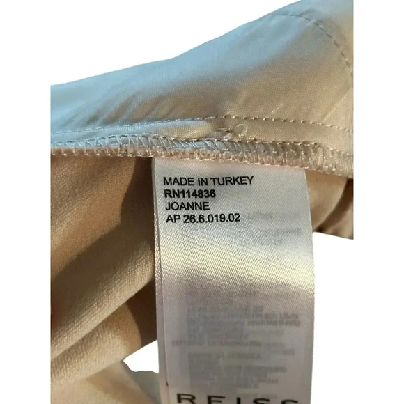 REISS Joanne Slim Fit Tailored Trousers pants ankle tapered Cream beige ecru 8R - Picture 4 of 6